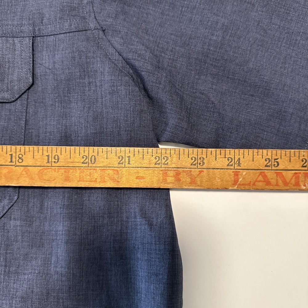 Orvis Classic Collection Mens Large Blue Short Sleeve Button Shirt Outdoor - Picture 6 of 8